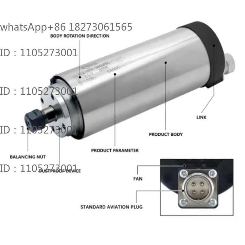 Motor de eixo redondo com refr - Cnc Spindle Motor avaliação e preço